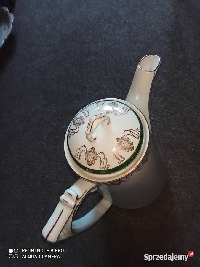 Wielki Dzbanek C T Z Zielonym paskiem Syg z lat Gdańsk