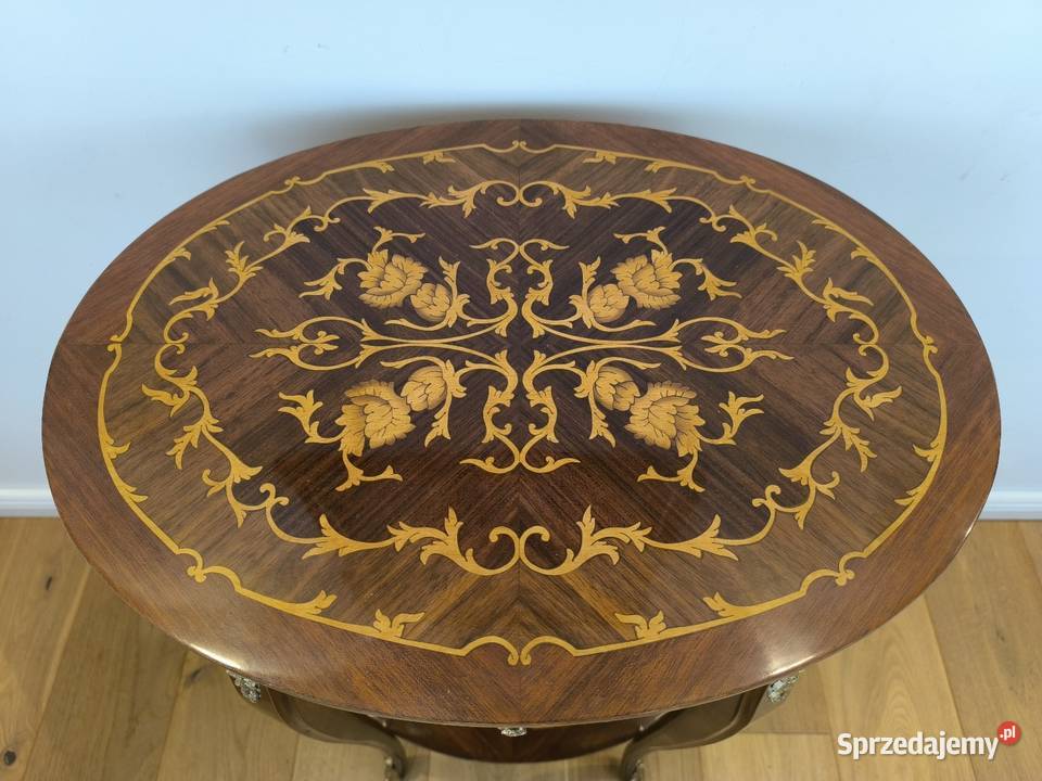 Piękna unikalna konsolka stolik intasjowana Meble