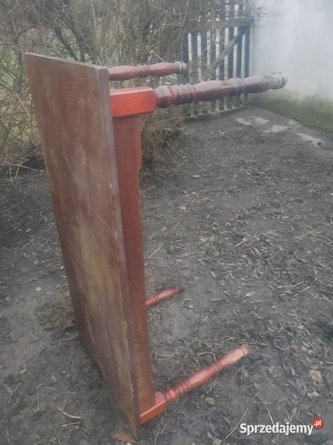 Ława stół stolik rzeźbione nogi PRL stylowy loft Karczmiska Pierwsze