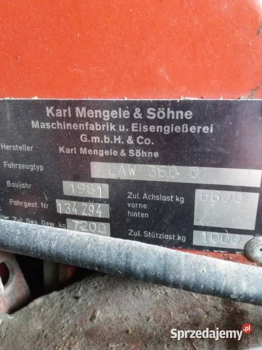 Mengele Law 360 przyczepą samozbierająca nie nieuszkodzony