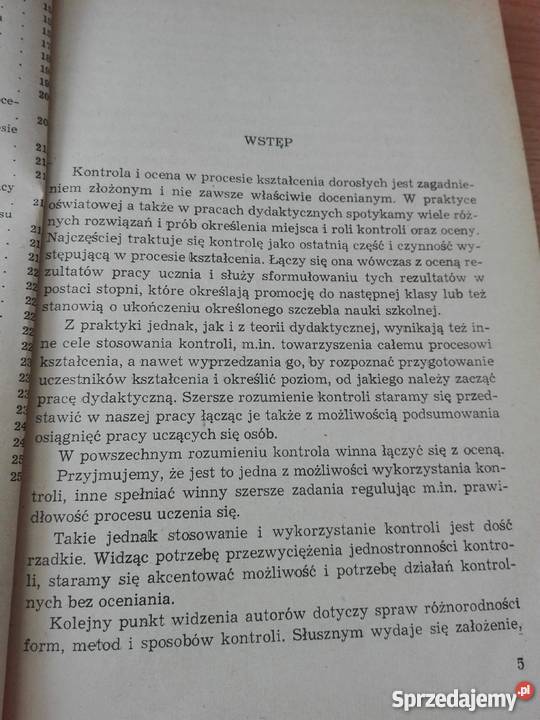 Kontrola i ocena w procesie kształcenia Gdańsk sprzedam