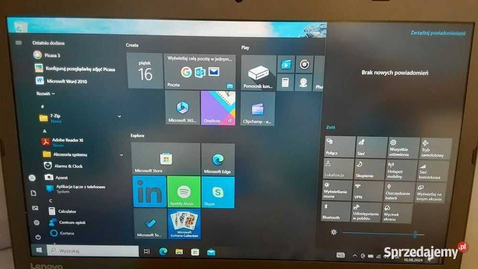 Lenovo LTE4G Led15 12GB 256SSD Windows10 HDMI IBM/Lenovo Dębica