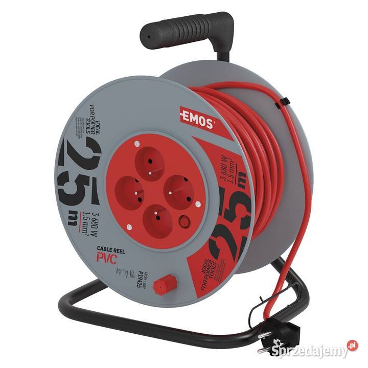 Przedłużacz bębnowy 25m EMOS mazowieckie Zakręt