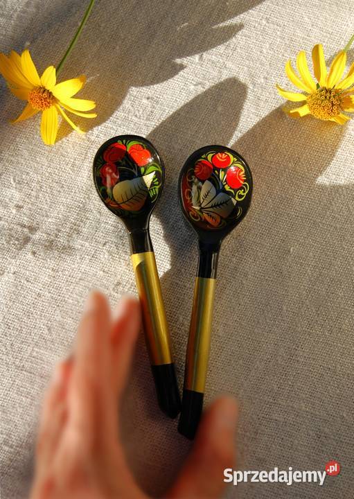 Chochłoma ręcznie malowane rosyjskie łyżki Lublin