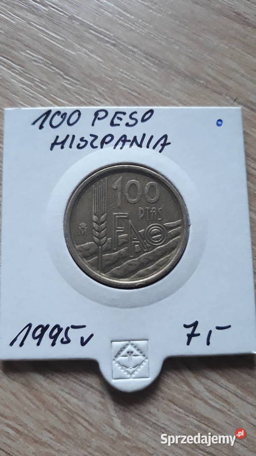 100 Peset Hiszpania 1995 r Numizmatyka wielkopolskie Konin sprzedam
