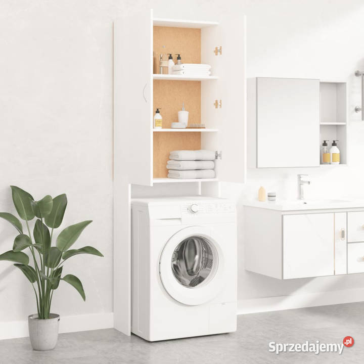 Szafka na pralkę biała 64 x 255 x 190 WM808413 Warszawa