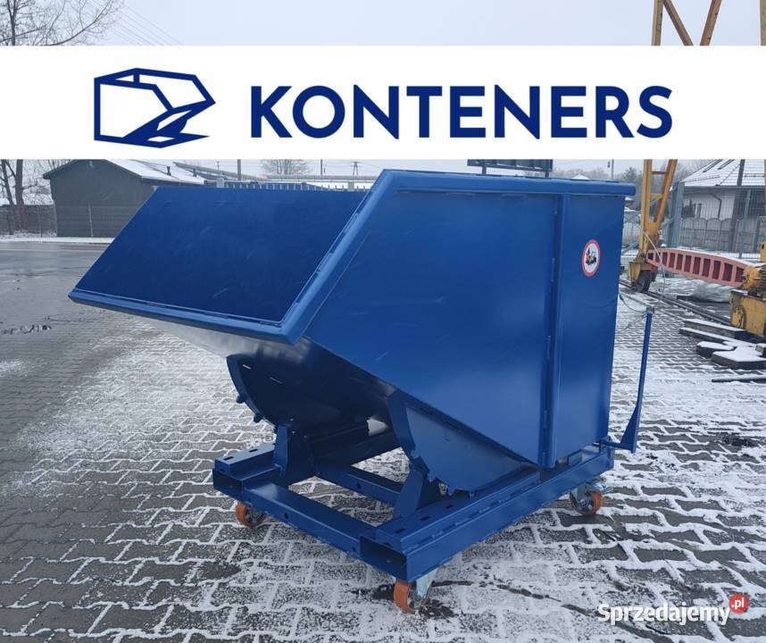 Kontener samowyładowczy 1m3 pojemnik metalowy Pabianice sprzedam