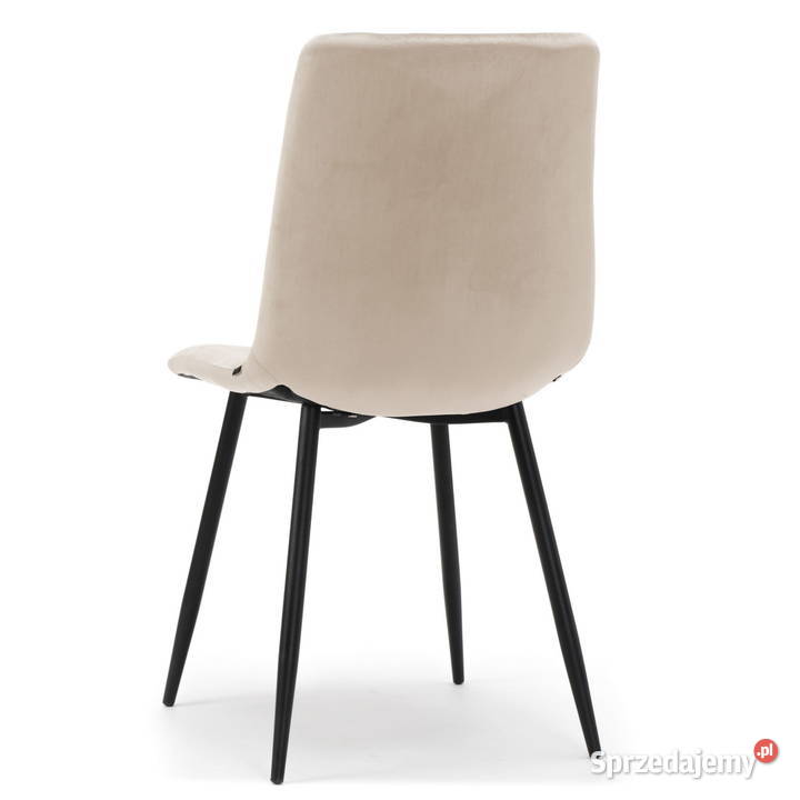 Jasnobeżowe Krzesło Tapicerowane Parma Wysyłka 89cm