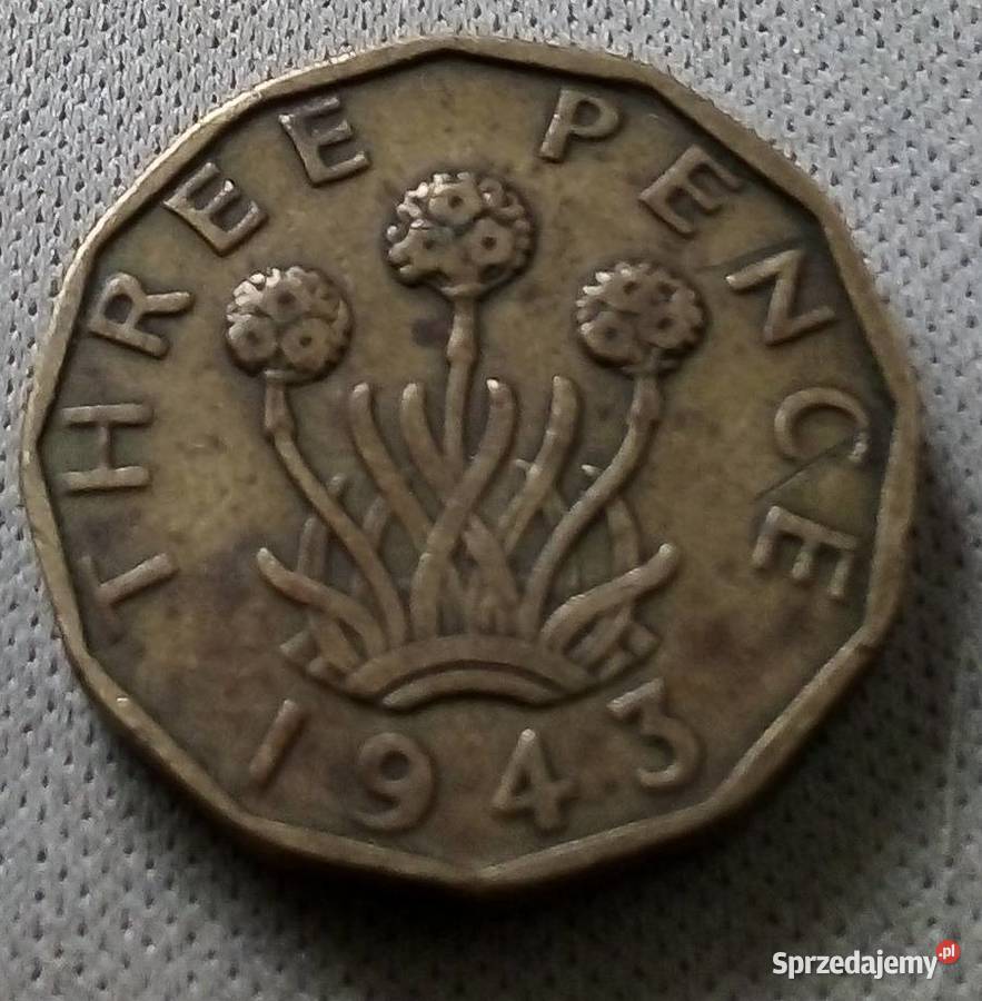 WIELKA BRYTANIATHREE 1943 r PENCE Legionowo sprzedam