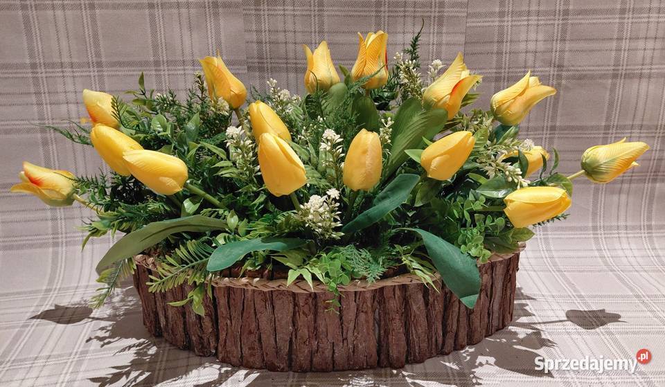 Kompozycja wiosenna Obciążona żółty