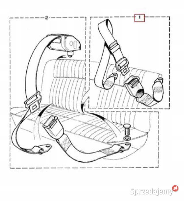PAS BEZPIECZEŃSTWA TYŁ DAIMLER LIMUSINE S3