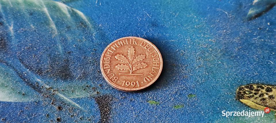 Moneta Niemiecka 1 pfennig 1991 Gliwice