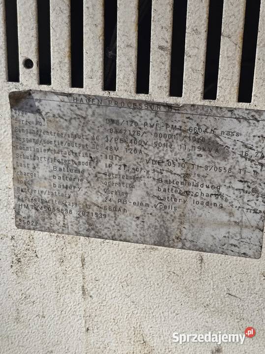 Ładowarka prostownik do wózka widłowego widlaka zachodniopomorskie Szczecin