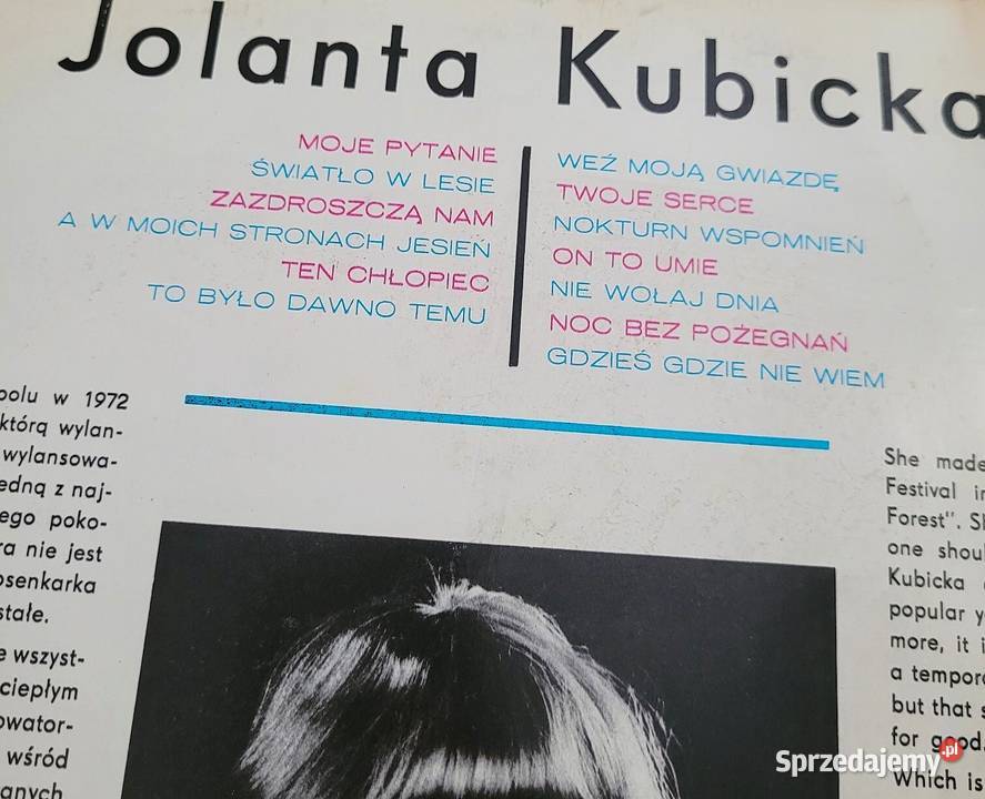 Jolanta Kubicka Światło W Lesie płyta winylowa z Chełmno