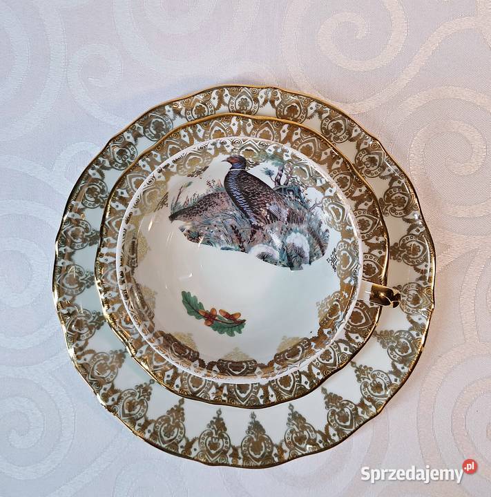 Filiżanka 2 talerzyki trio Royal Collection Strzelce Krajeńskie
