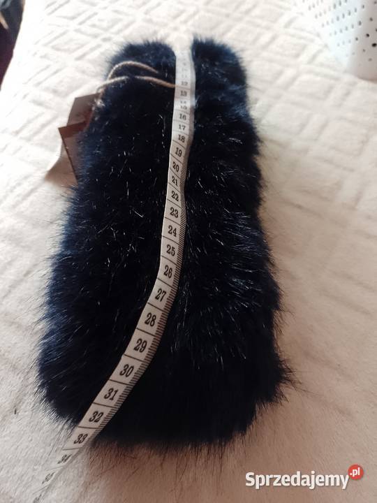 Joules Granatowa opaska futrzana z Londynu NOWA Dla kobiet Kraków