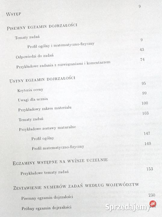Matematyka Zbiór zadań i zagad maturalnych W Chełm
