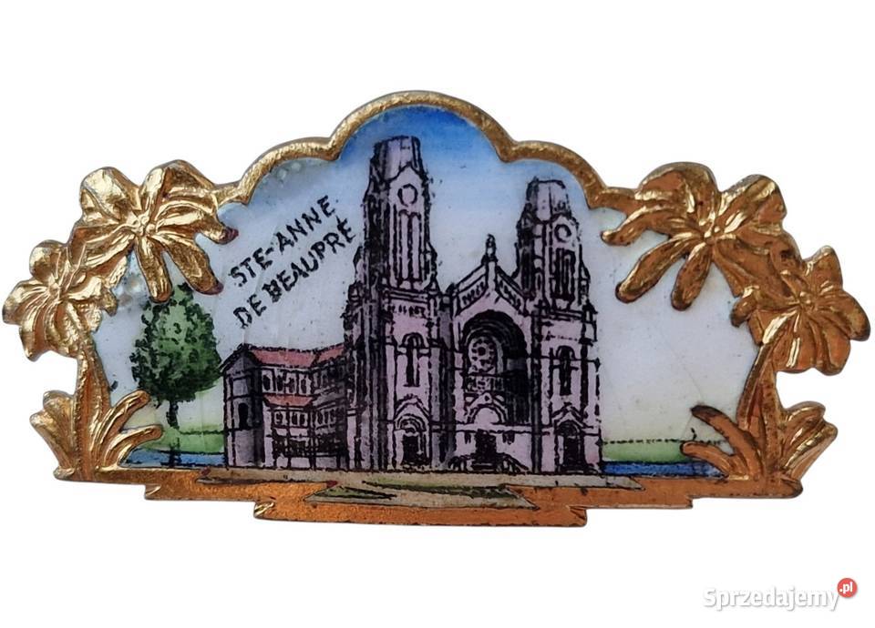 VINTAGE BROSZKA ŚWANNA Z MARYJĄ NA RĘKU Broszki Częstochowa
