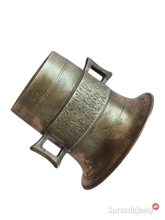 Stary mosiężny moździerz kuchenny sygnowany lata Cieszyn