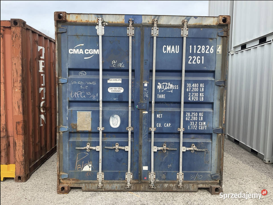 Kontener morski magazynowy 20DV 6 metrowy zachodniopomorskie Kamień Pomorski