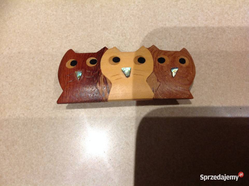 Broszka Drewniana Trzy Kotki Nowa Sól