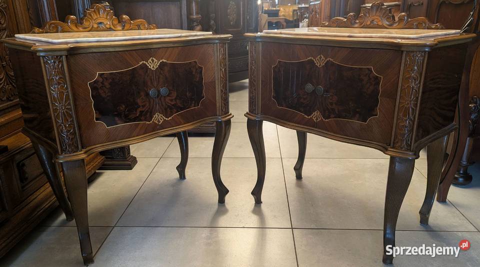 piękne włoskie intarsjowane szafki sklep sprzedam