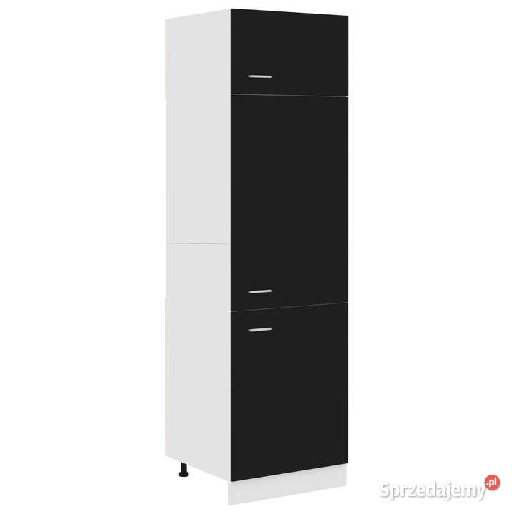 Szafka na lodówkę czarna 60x57x207 materiał Warszawa