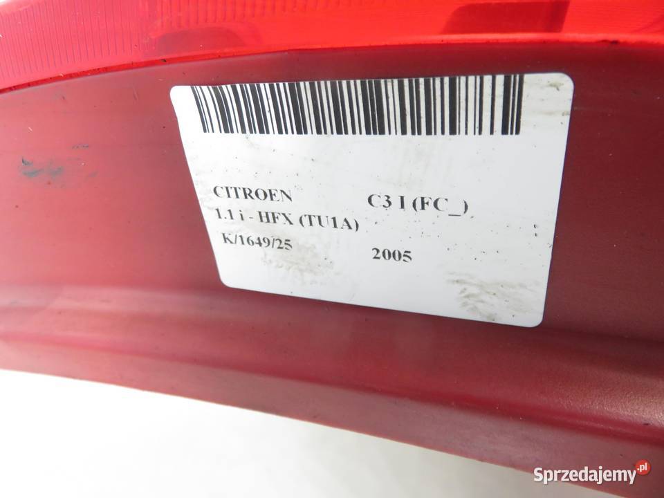 LAMPA LEWA TYLNA CITROEN C3 I FC osobowe