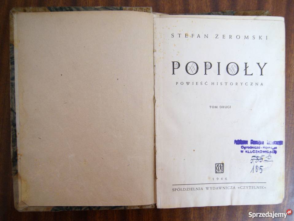 Stefan Żeromski Popioły t II 1946 Parczew