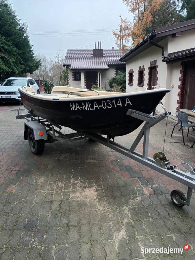 Łódź wędkarska wózek transportowy Mława