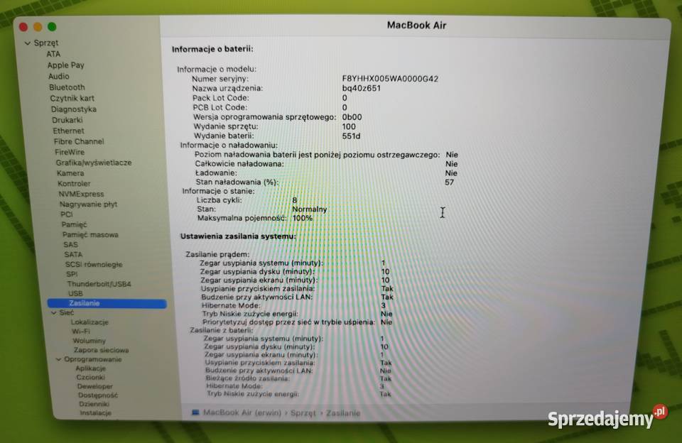 APPLE MacBook Air 2025 136 Retina M4 16GB RAM lubelskie Lublin sprzedam