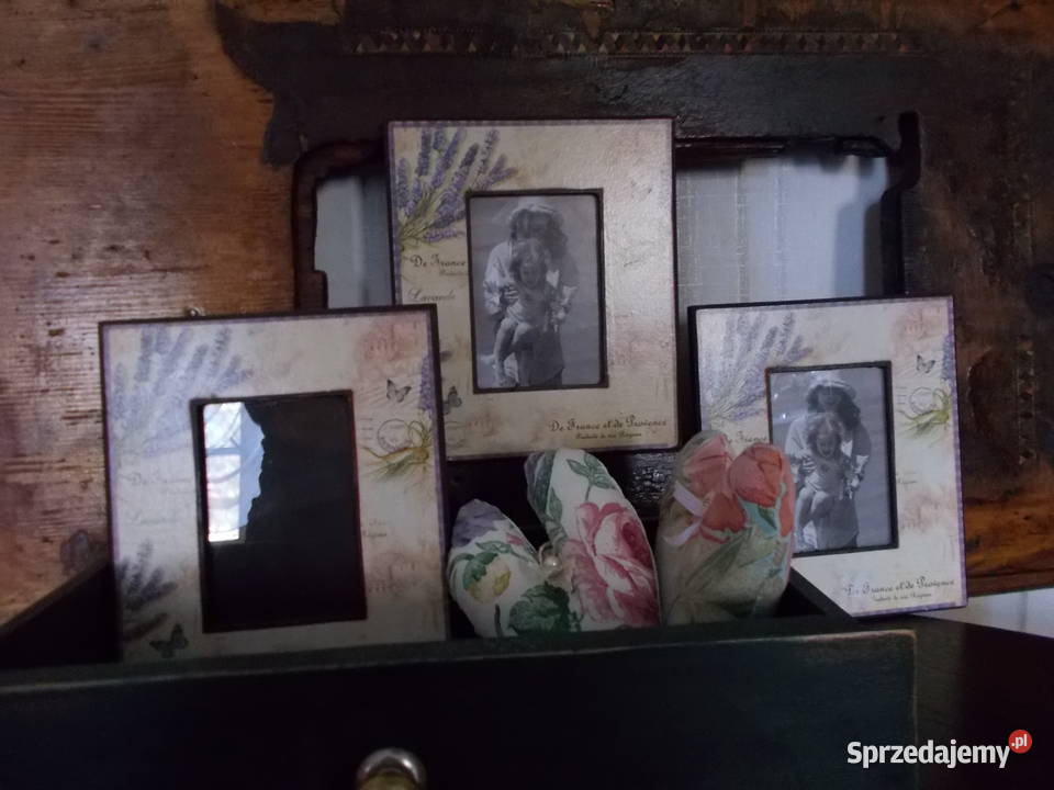 Kolekcja 3 Ramek Styl Prowansalski Vintage wielokolorowy Dom i Ogród Szczecin