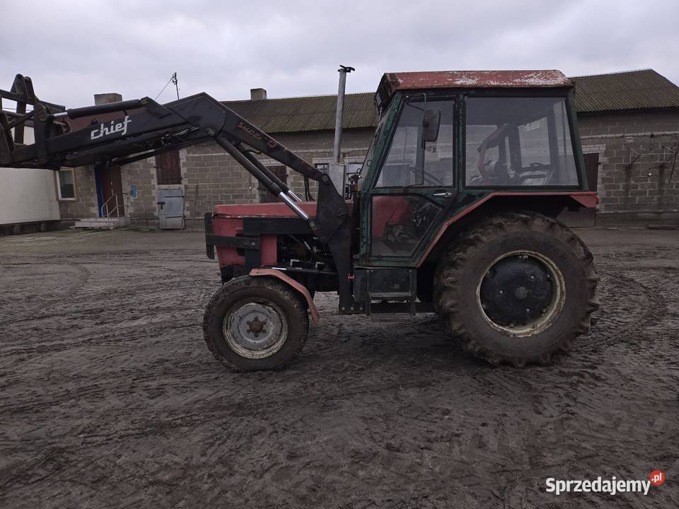 Zetor 6011 z turem likwidacja gos Leźnica Wielka
