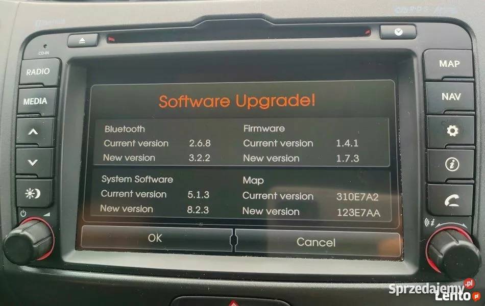 KIA Hyundai mapa Europy Polskie Menu Polski GPS i akcesoria warmińsko-mazurskie Olsztyn