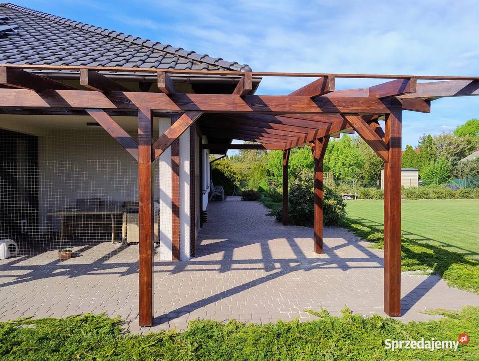 Drewniane zadaszenia tarasu wiaty altany Myślibórz sprzedam