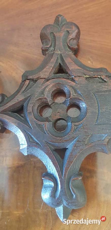 Krzyż neogotyk około 1850 unikat