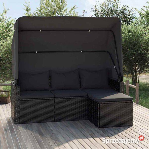 3os sofa ogrodowa z daszkiem i podnóżkiem Warszawa