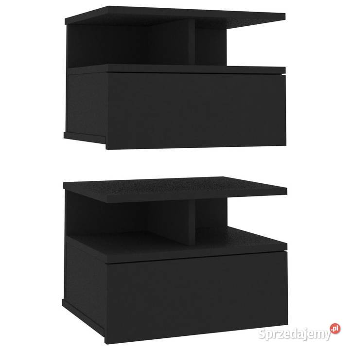 Wiszące szafki nocne 2 czarne 40x31x27 WM800408 Nocne sprzedam