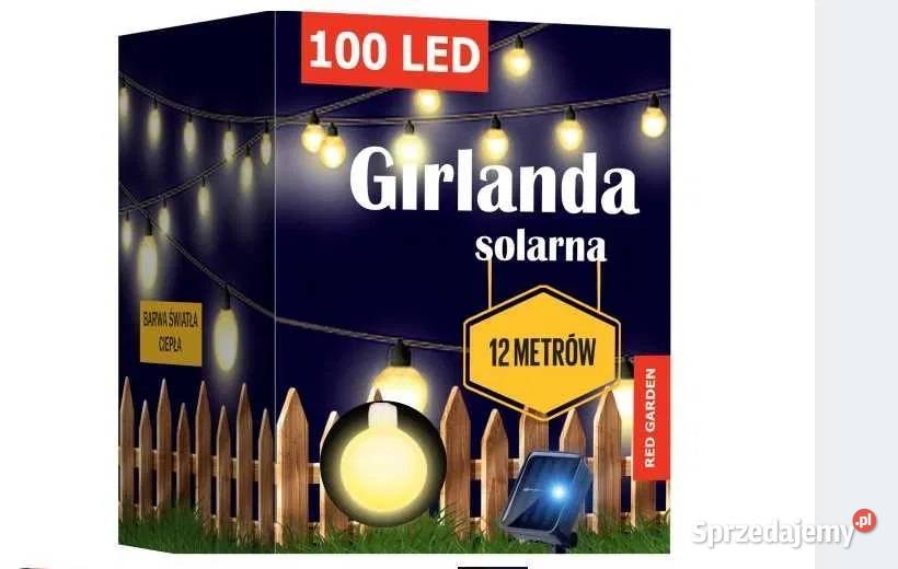 GIRLANDA solarna ogrodowa lampki 100 led kulki Lubaczów