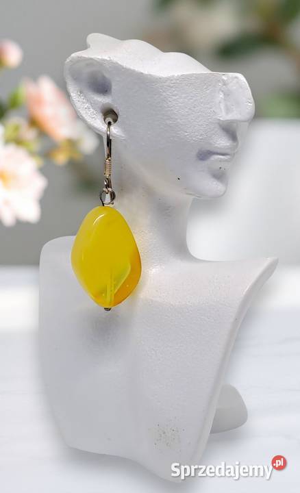 Kolczyki z BURSZTYNU bursztyn bałtycki bryłki