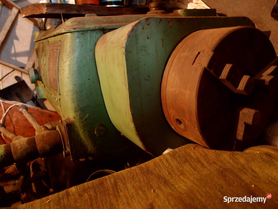 Duża przemysłowa Tokarka Magdeburg produkcja NRD Łódź