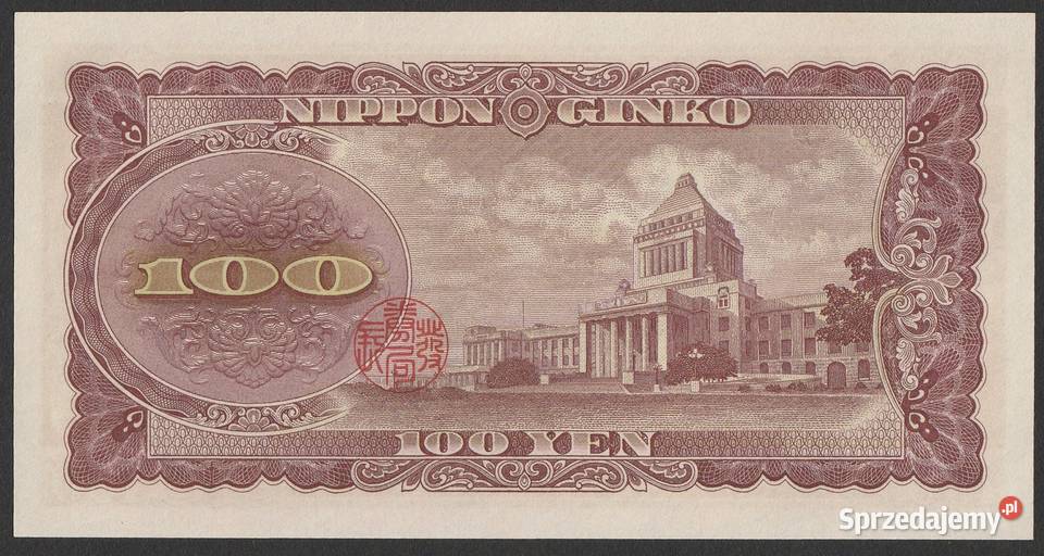 JAPONIA 100 JEN YEN 19501953 UNC łódzkie Łódź