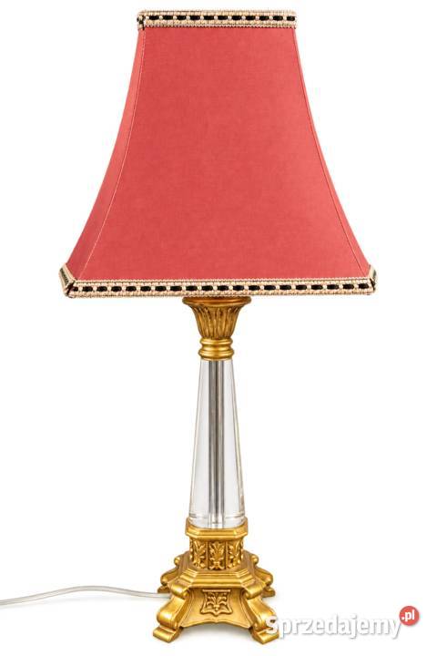 Stylowa Lampa Stołowa Vintage Lucite Akryl i Poddębice sprzedam