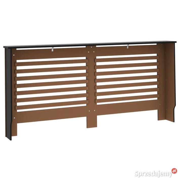 Osłona na kaloryfer czarna 172x19x815 MDF