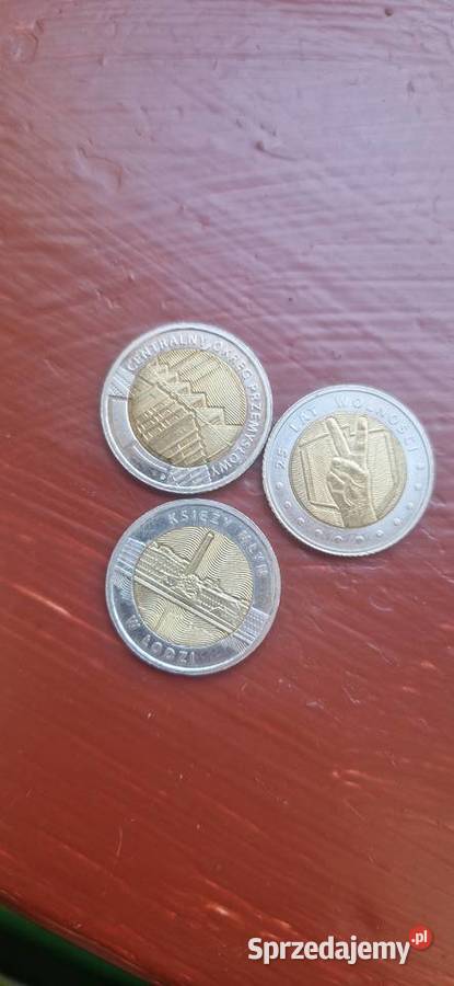 Zestaw 3 monet 5 seria odkrywai Polskę Wielgomłyny