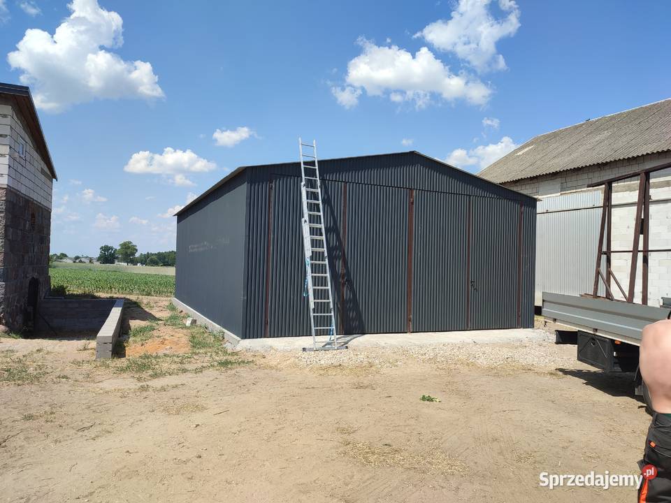 Garaż Blaszany Grafitowy Dwuspadowy HalaMagazyn Sokołów Podlaski