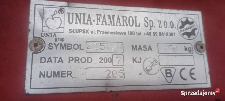 Kosiarka dyskowa unia alka mazowieckie Ciepielewo