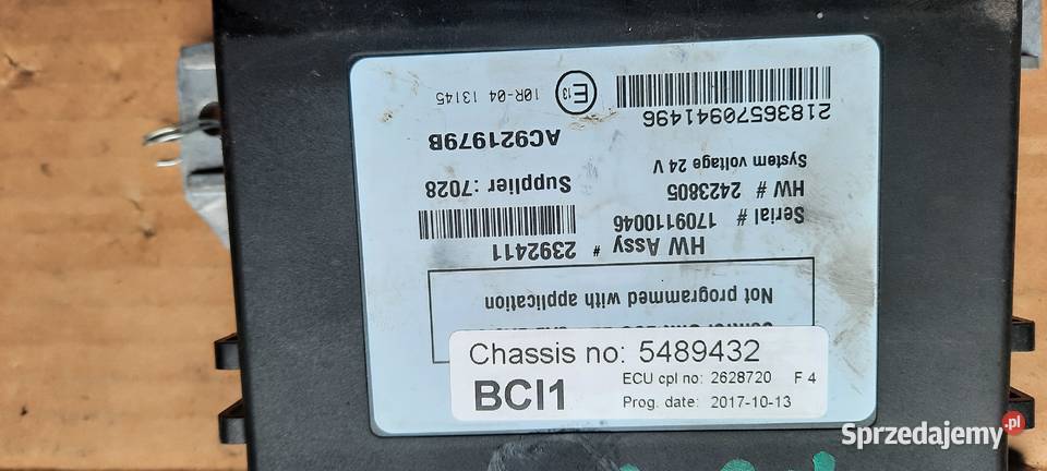 Kaseta Sterownik ECI SCANIA Euro 6 komputery Staszów sprzedam