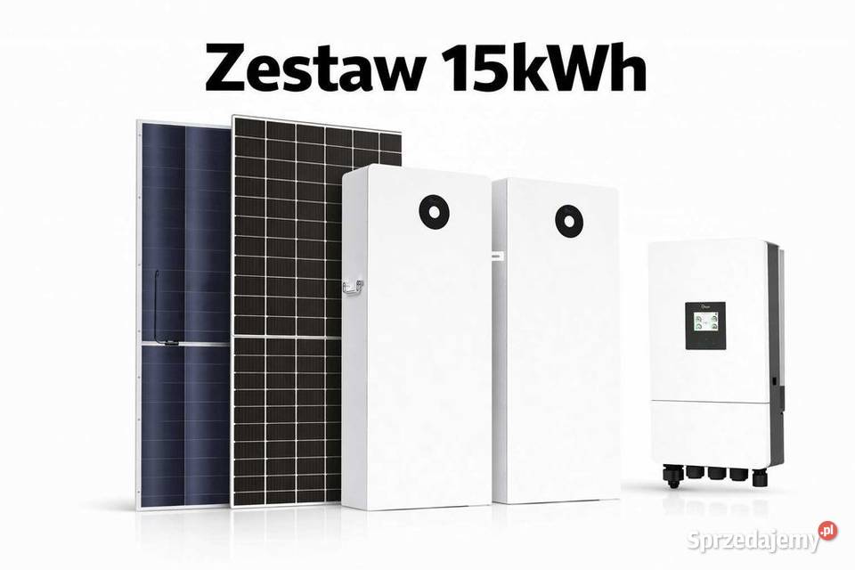Zestaw budżetowy 15kWh LV panele inwerter 3 fazy Przetwornice