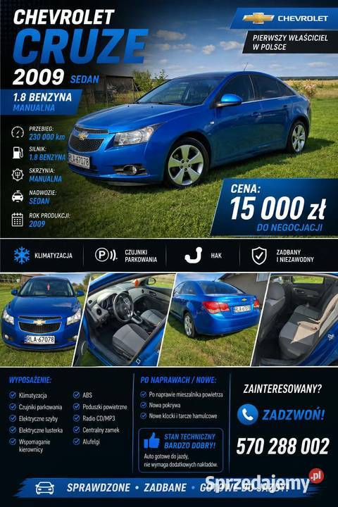 Cruze 18 lt Pieniany
